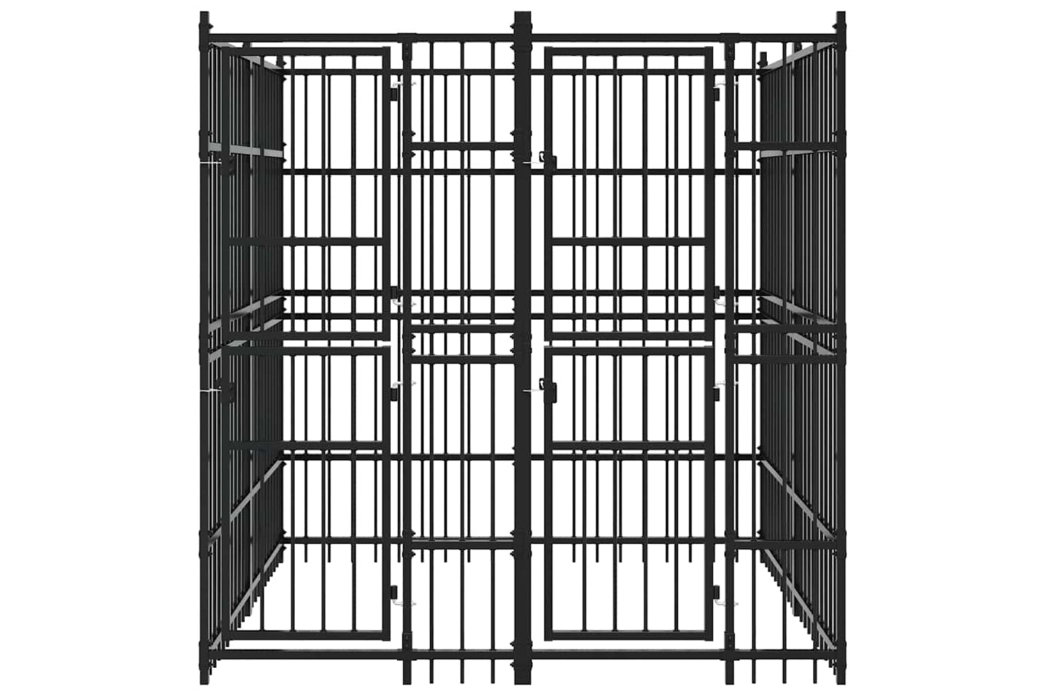 Vidaxl 3097937 Outdoor Dog Kennel Steel 3.69 M2-4