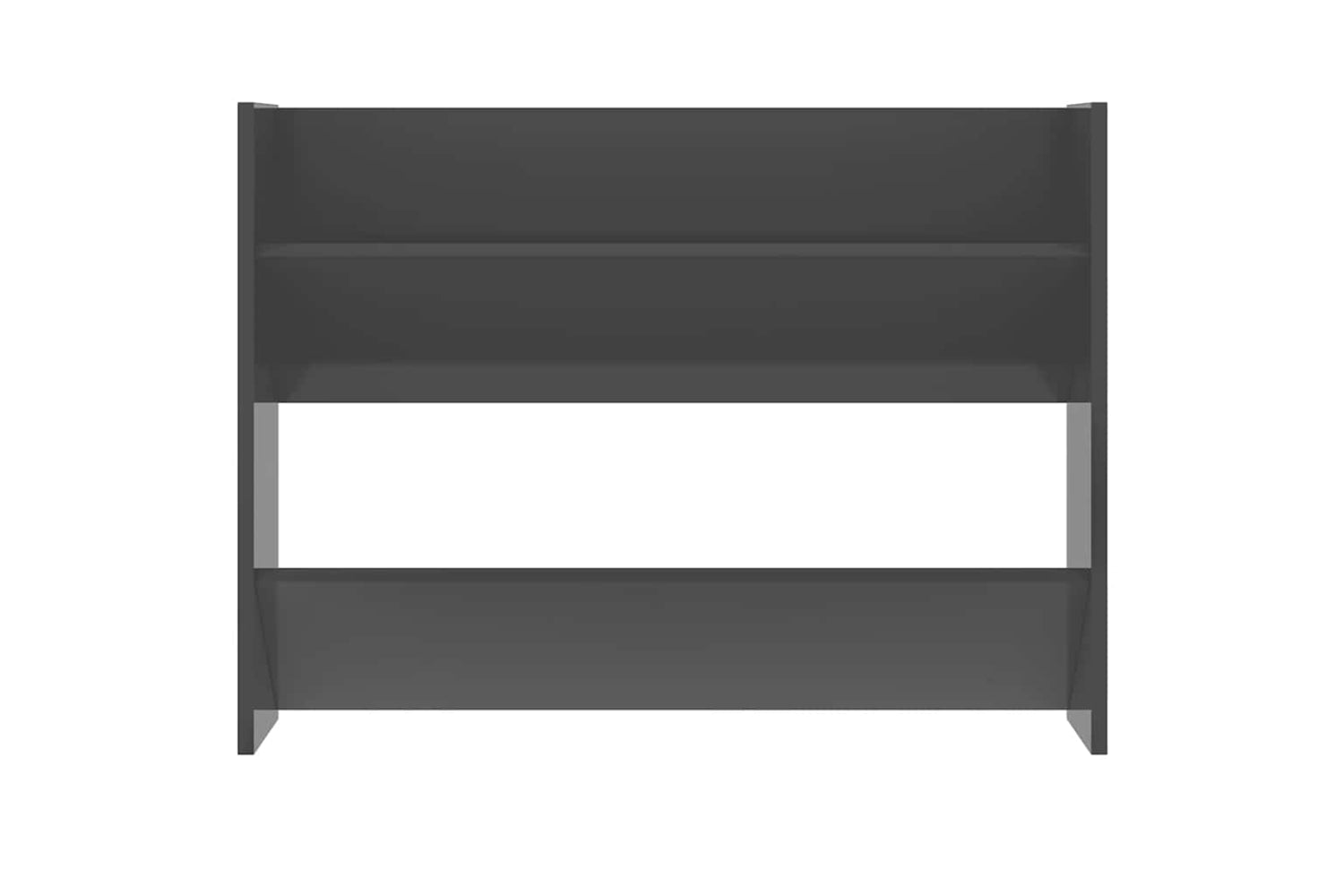 vidaXL 806757 Wall Shoe Cabinet High Gloss Grey 80x18x60cm Engineered Wood-4