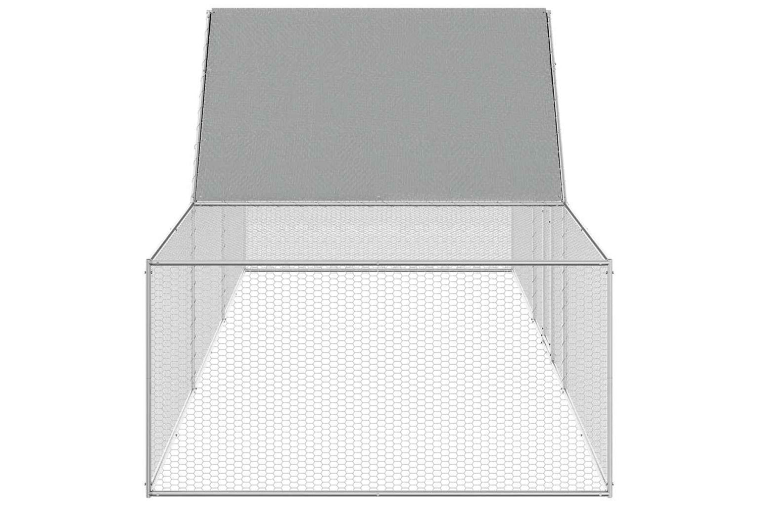 Vidaxl 144560 Chicken Coop 5x1x1.5 M Galvanised Steel-3