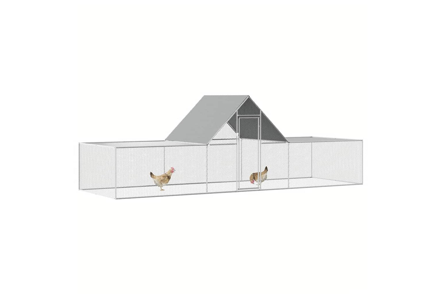 Vidaxl Chicken Coop 6x2x2 M Galvanised Steel-5