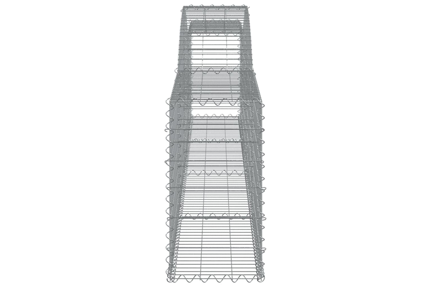 vidaXL 3146845 Arched Gabion Baskets 7 Pcs 400x30x60/80cm Galvanised Iron-4