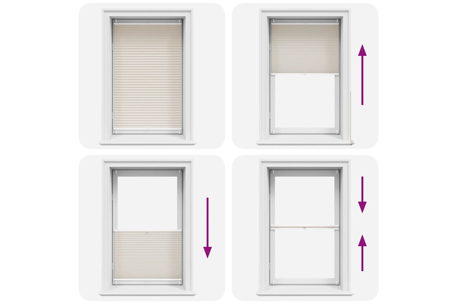 Vidaxl Plisse Blind 90x125cm Creme-5