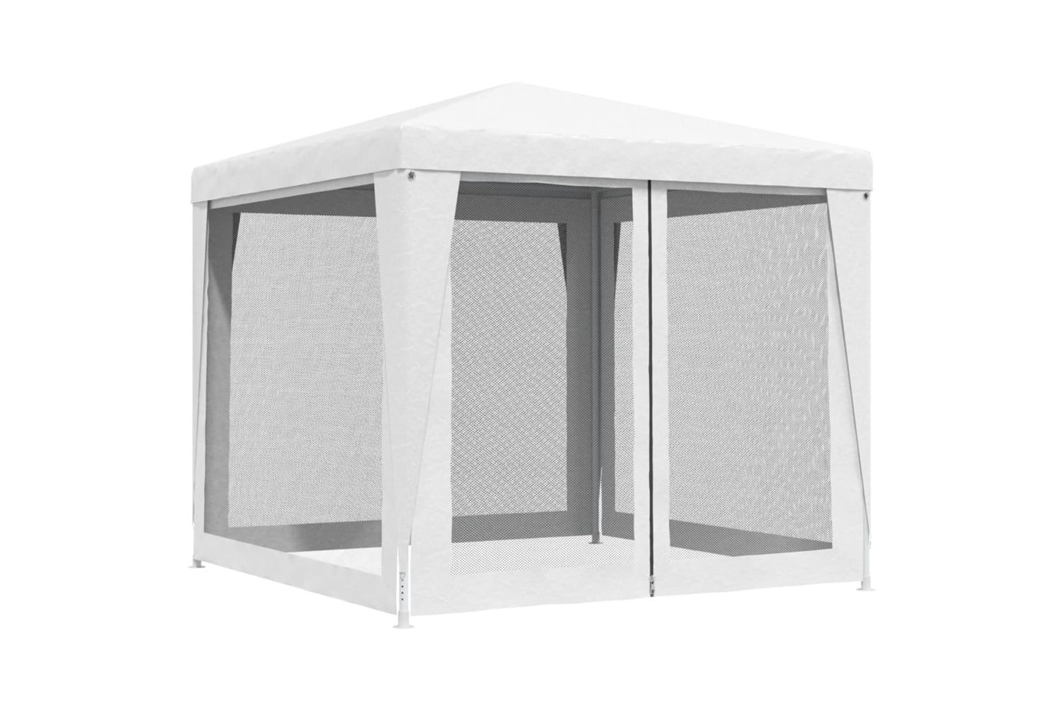 Vidaxl 48521 Party Tent With 4 Mesh Sidewalls 2.5x2.5 M White-3