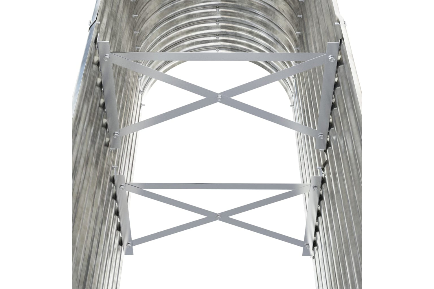 vidaXL 318892 Garden Raised Bed Powder-coated Steel 114x40x68cm Silver-4