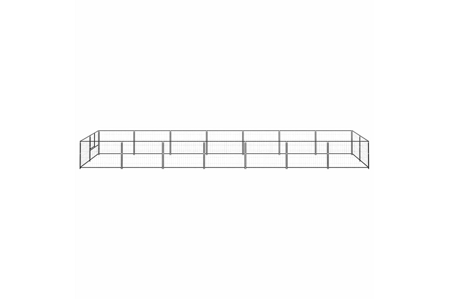 Vidaxl 3082114 Dog Kennel Black 14 M2 Steel-3