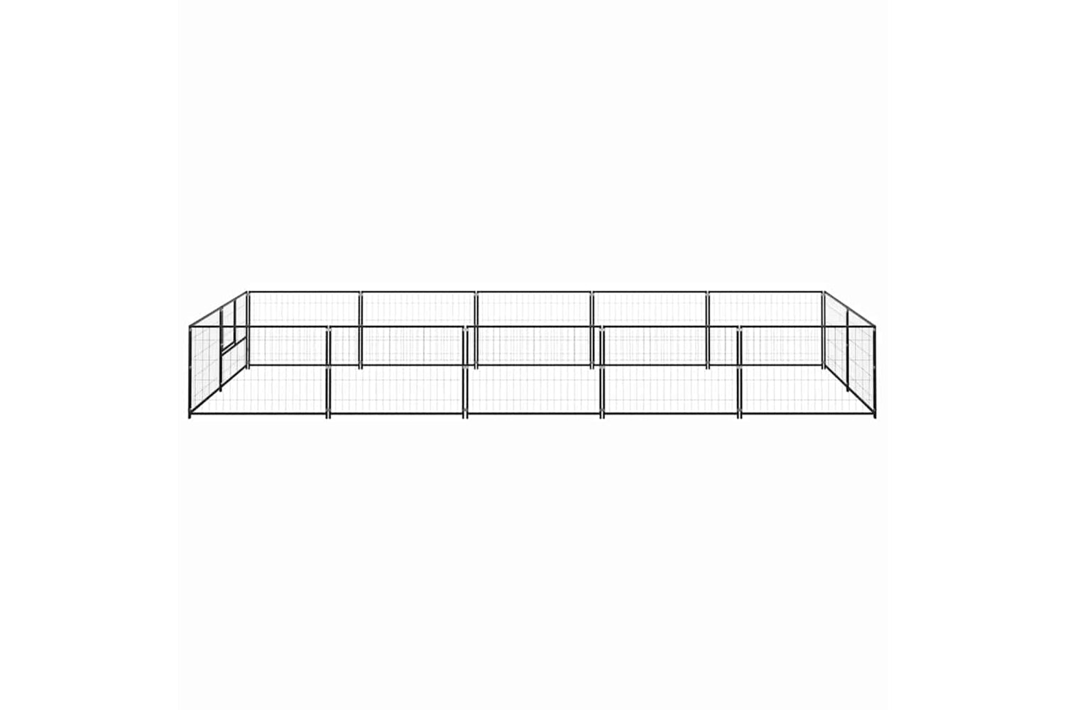 Vidaxl 3082112 Dog Kennel Black 10 M2 Steel-3