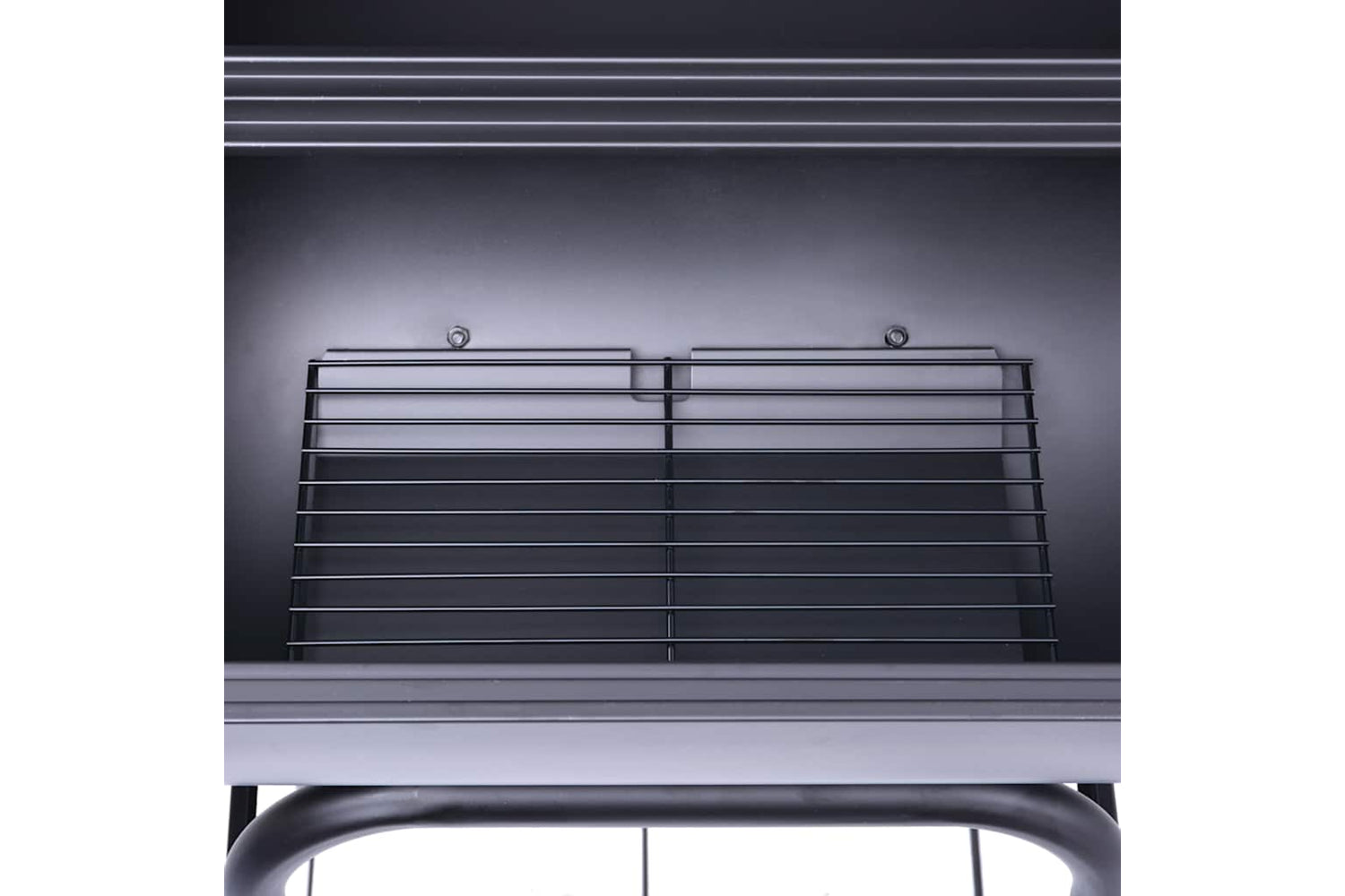 Vidaxl Charcoal Bbq Grill Smoker With Bottom Shelf Black-8