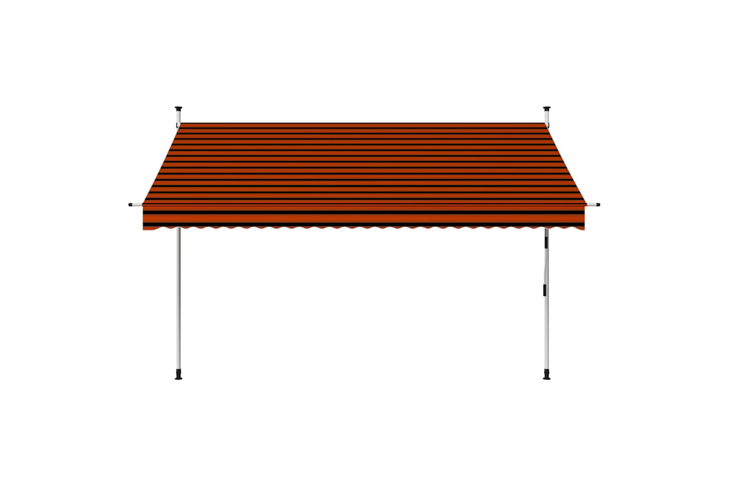 vidaXL 145838 Manual Retractable Awning 300cm Orange And Brown-2