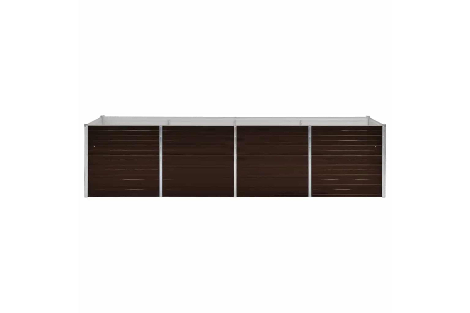 vidaXL 45715 Garden Raised Bed Brown 320x80x77cm Galvanised Steel-3