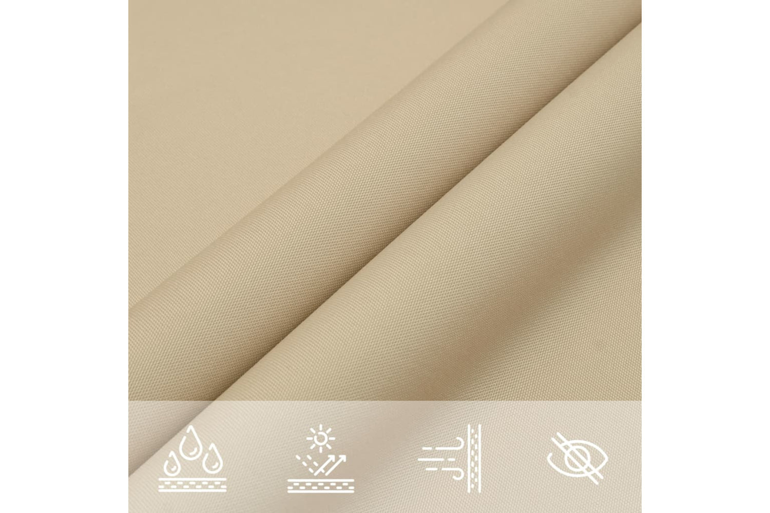 Vidaxl 135182 Sunshade Sail Oxford Fabric Triangular 5x7x7 M Beige-6