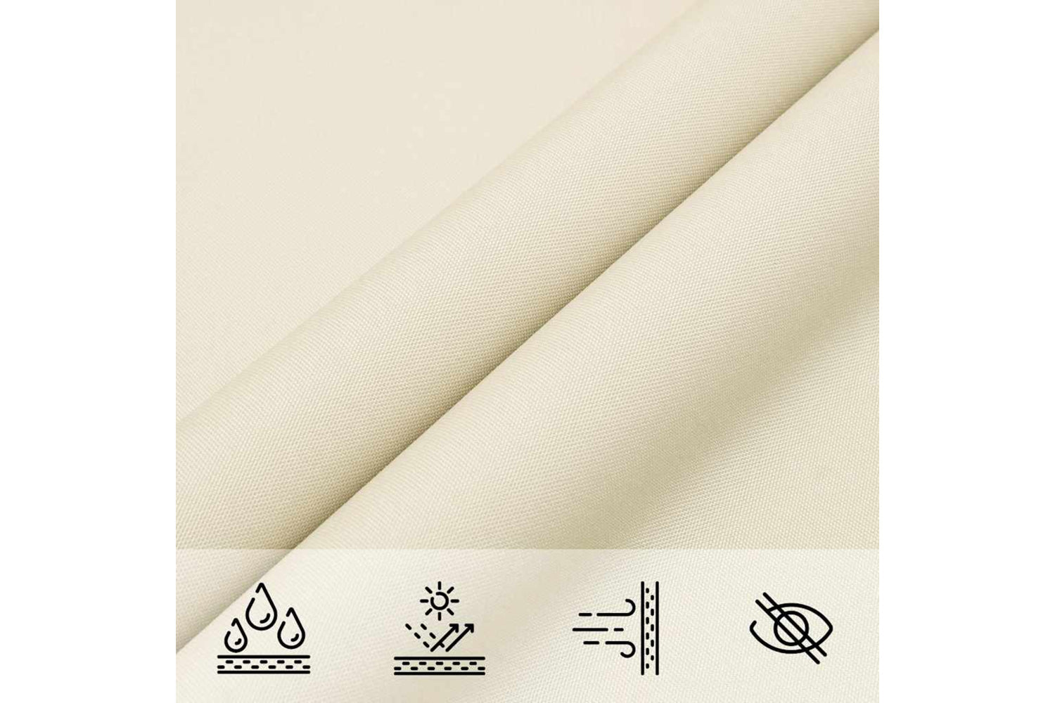 Vidaxl 135192 Sunshade Sail Oxford Fabric Square 3x3 M Cream-6
