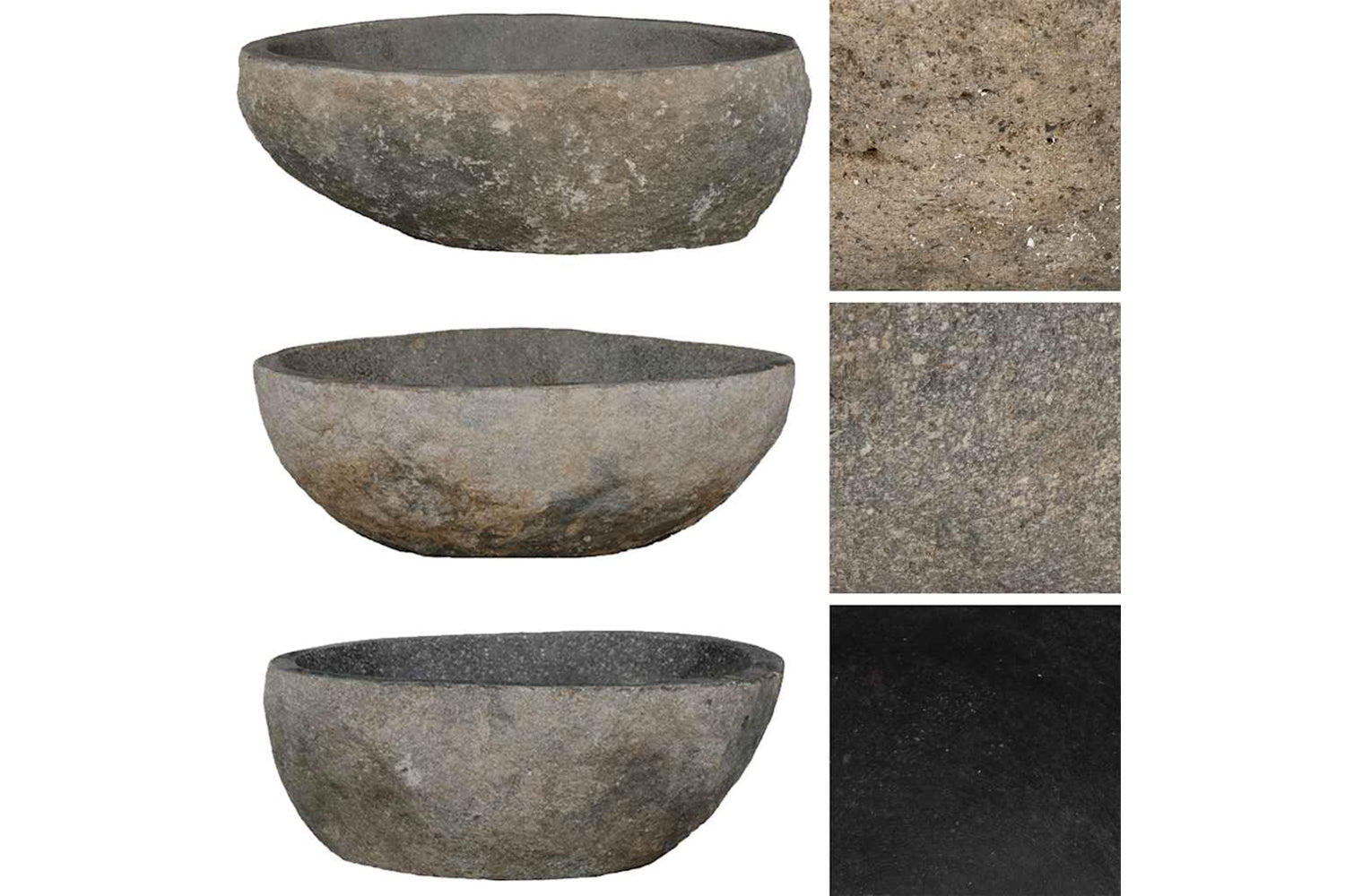 Vidaxl Basin River Stone Oval (29-38)x(24-31) Cm-3