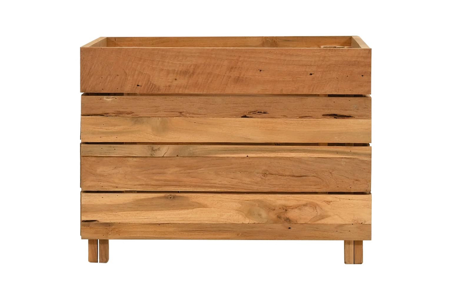 vidaXL Raised Bed 50x40x38cm Recycled Teak Wood And Steel-3