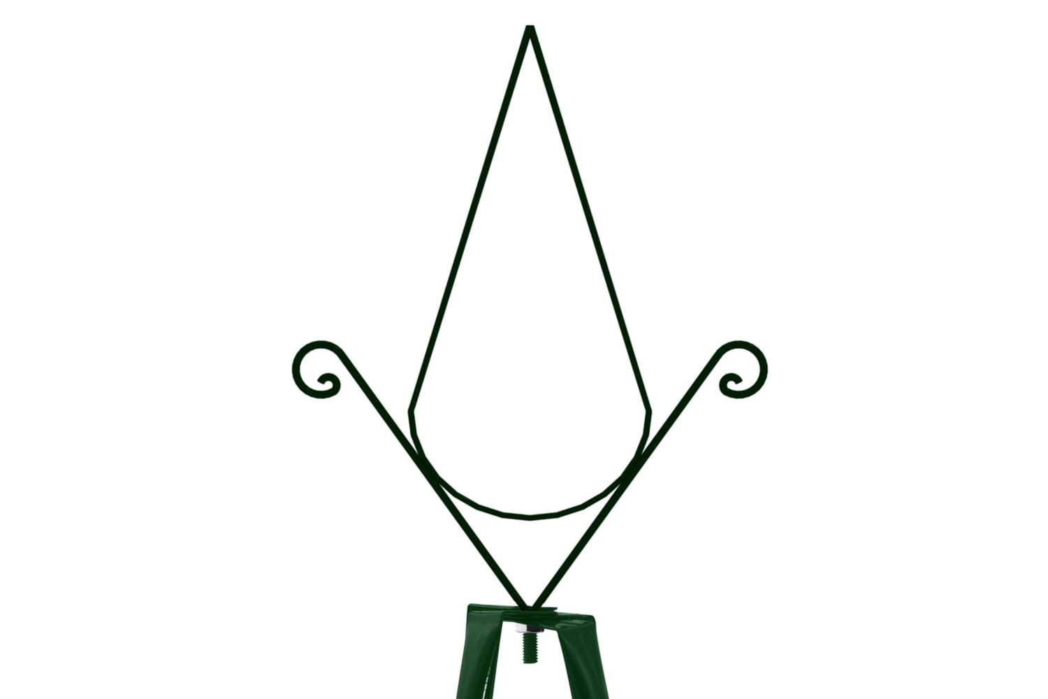 vidaXL 47096 Garden Climbing Plant Racks 2 Pcs Dark Green 35x35x195cm Iron-4