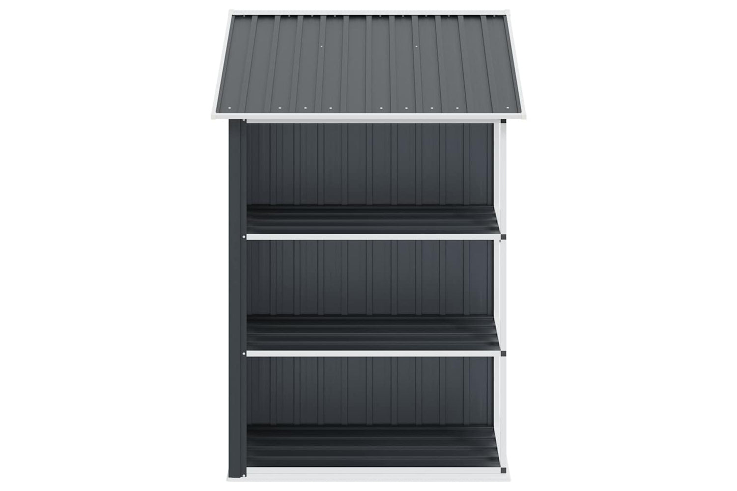 vidaXL 47106 Garden Shed With Rack Anthracite 205x130x183cm Iron-4