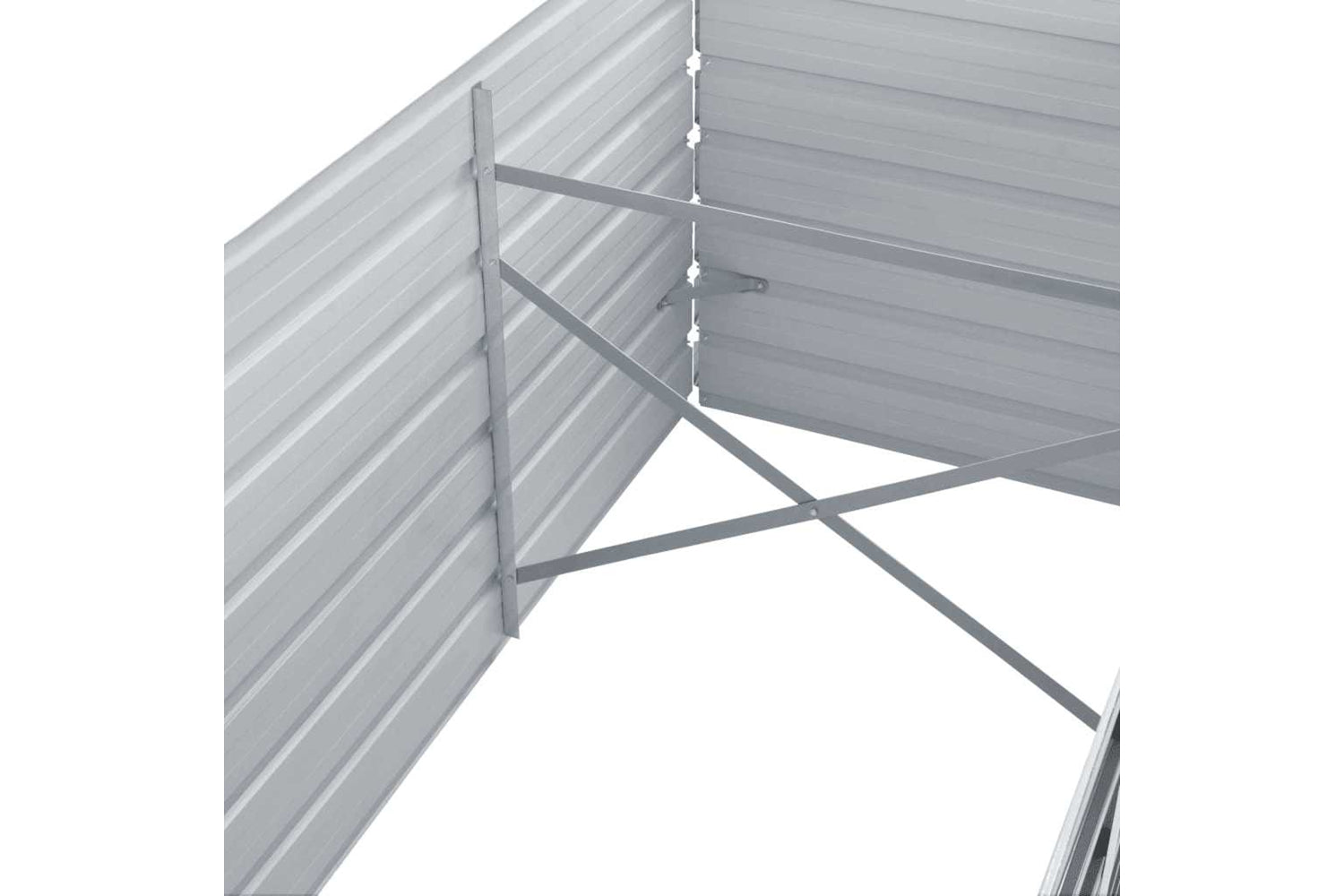 vidaXL 44840 Garden Raised Bed Galvanised Steel 240x80x77cm Grey-4
