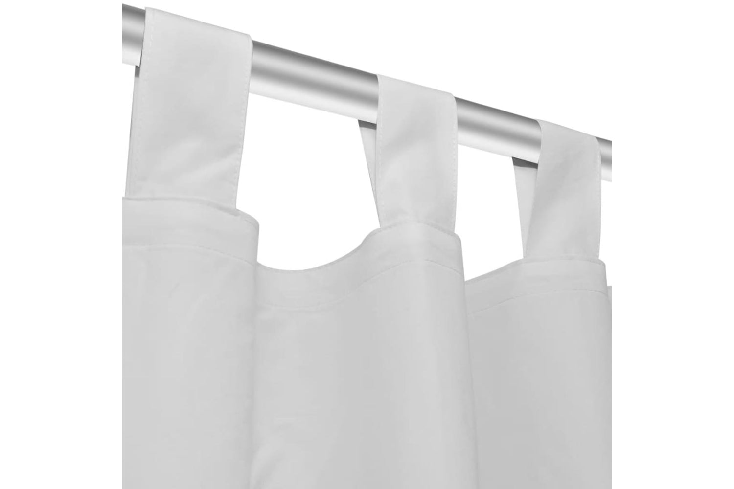 vidaXL 130359 2 Pcs White Micro-satin Curtains With Loops 140 X 175cm-4