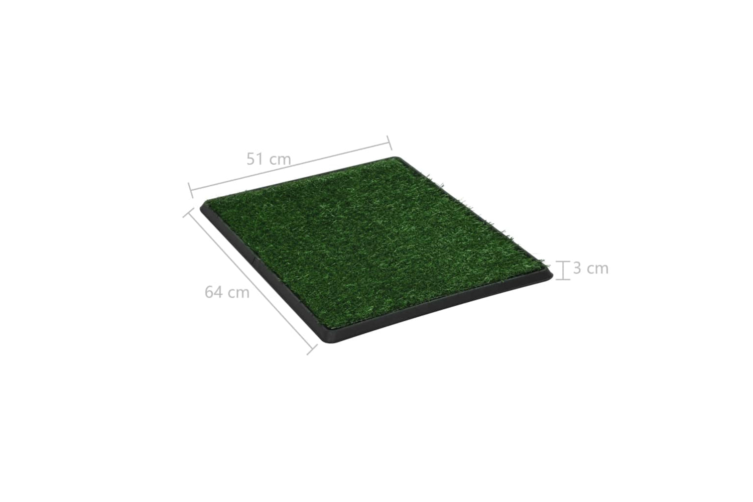 vidaXL 170768 Pet Toilet With Tray & Faux Turf Green 64x51x3cm Wc-8