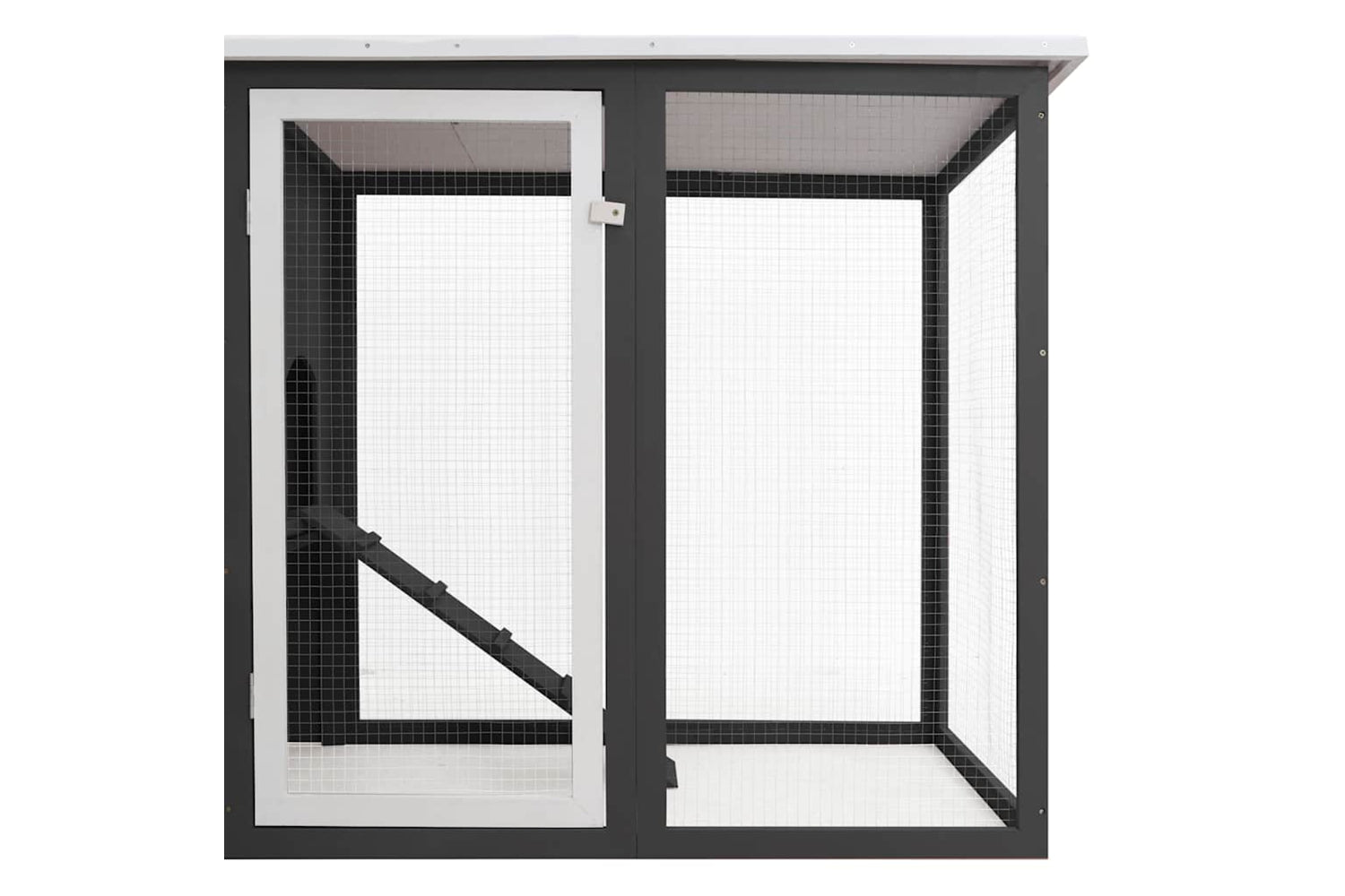 Vidaxl 170846 Outdoor Chicken Cage Hen House With 1 Egg Cage Grey Wood-5