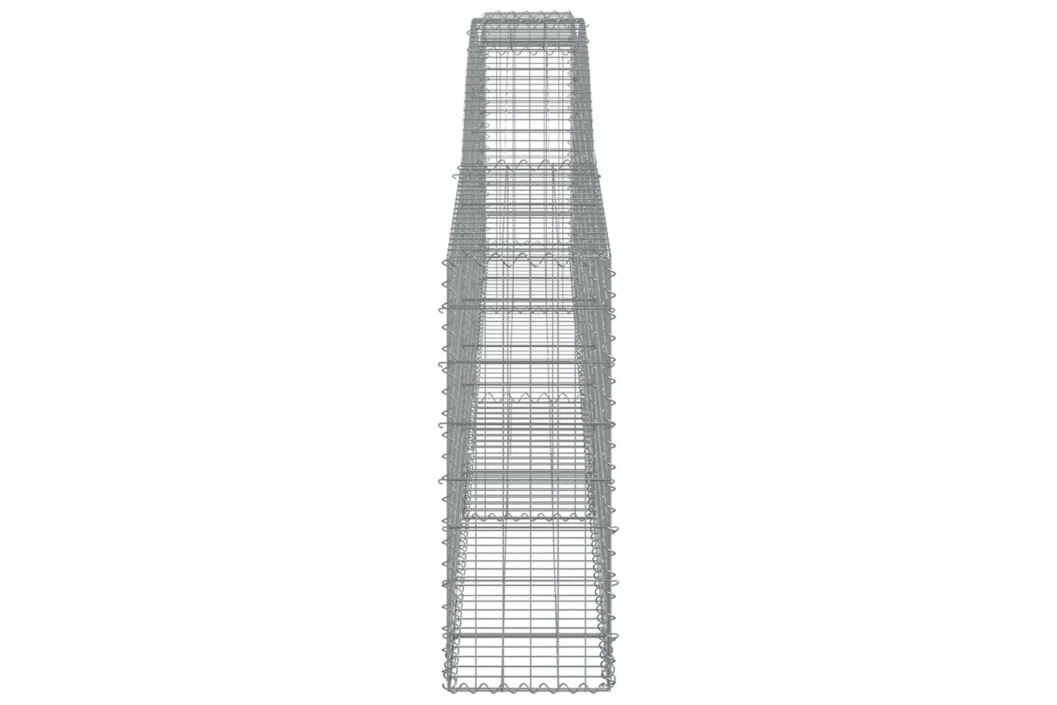 vidaXL 3146855 Arched Gabion Baskets 4 Pcs 400x30x80/100cm Galvanised Iron-4