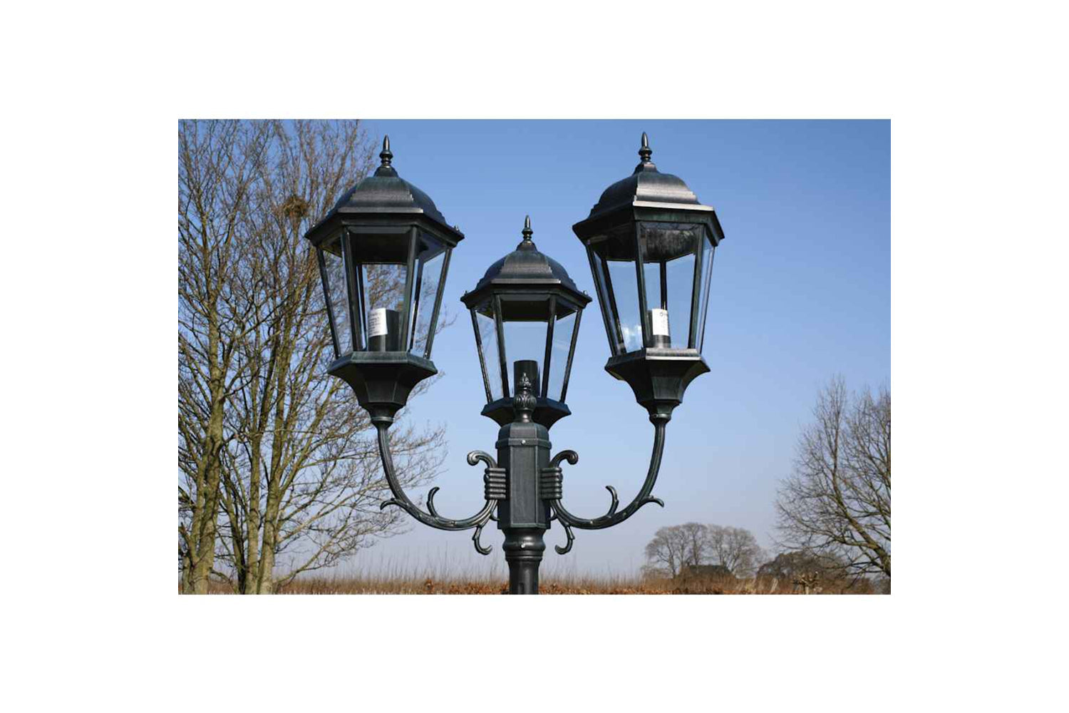 Vidaxl Garden Light Post 3-arms 230 Cm Dark Green/black Aluminium-6
