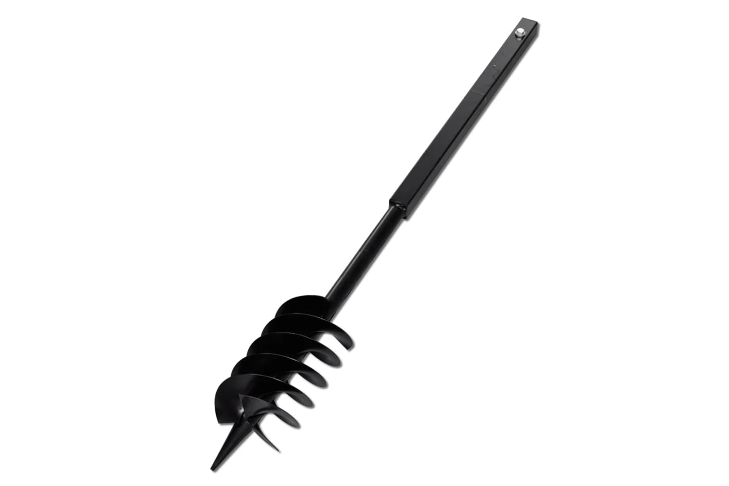 vidaXL 141025 Ground Drill With Handle Auger Bit 120mm Double Spirals Steel Black-3