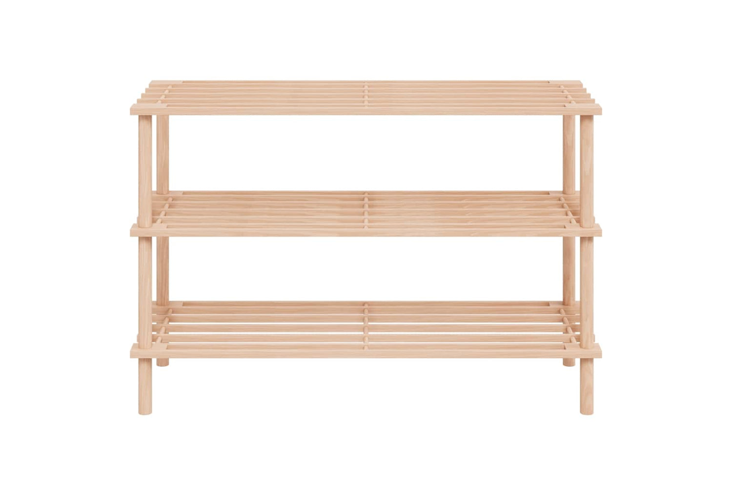 Vidaxl 241065 3-tier Shoe Racks 2 Pcs Solid Fir Wood-3