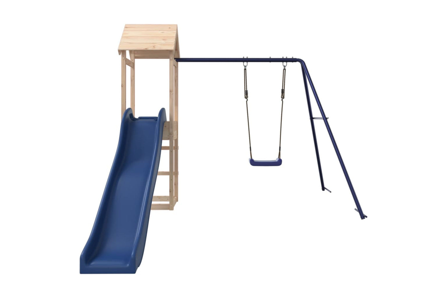 Vidaxl 3155855 Playhouse With Slide Swing Solid Wood Pine-4