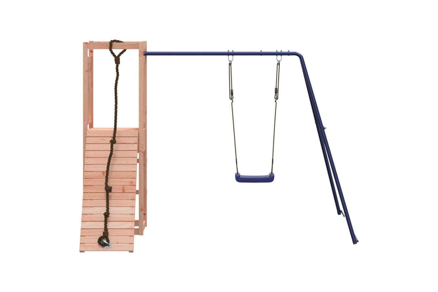 Vidaxl 3155949 Playhouse With Climbing Wall Swing Solid Wood Douglas-4
