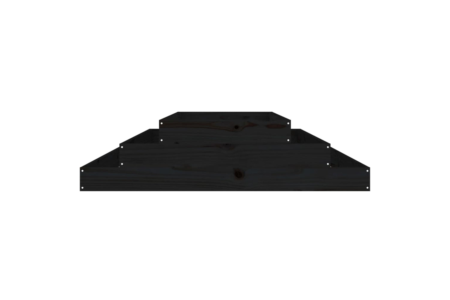 vidaXL 823903 Planter Black 110x110x27cm Solid Wood Pine-3
