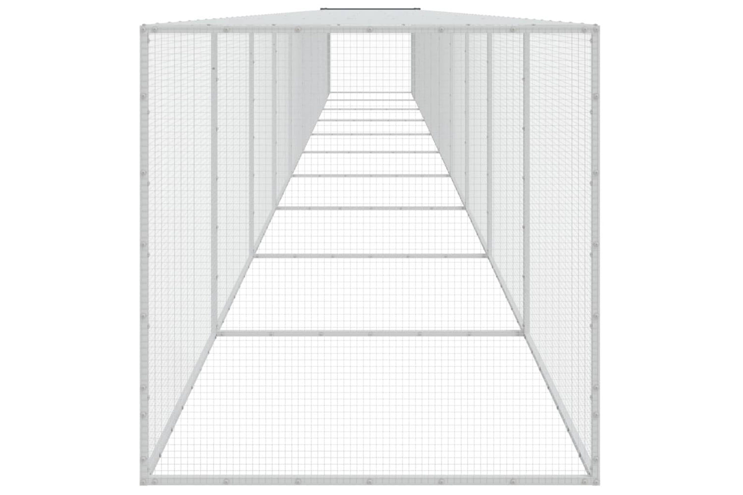 vidaXL 3189043 Chicken Cage With Roof Anthracite 1003x98x90cm Galvanised Steel-3