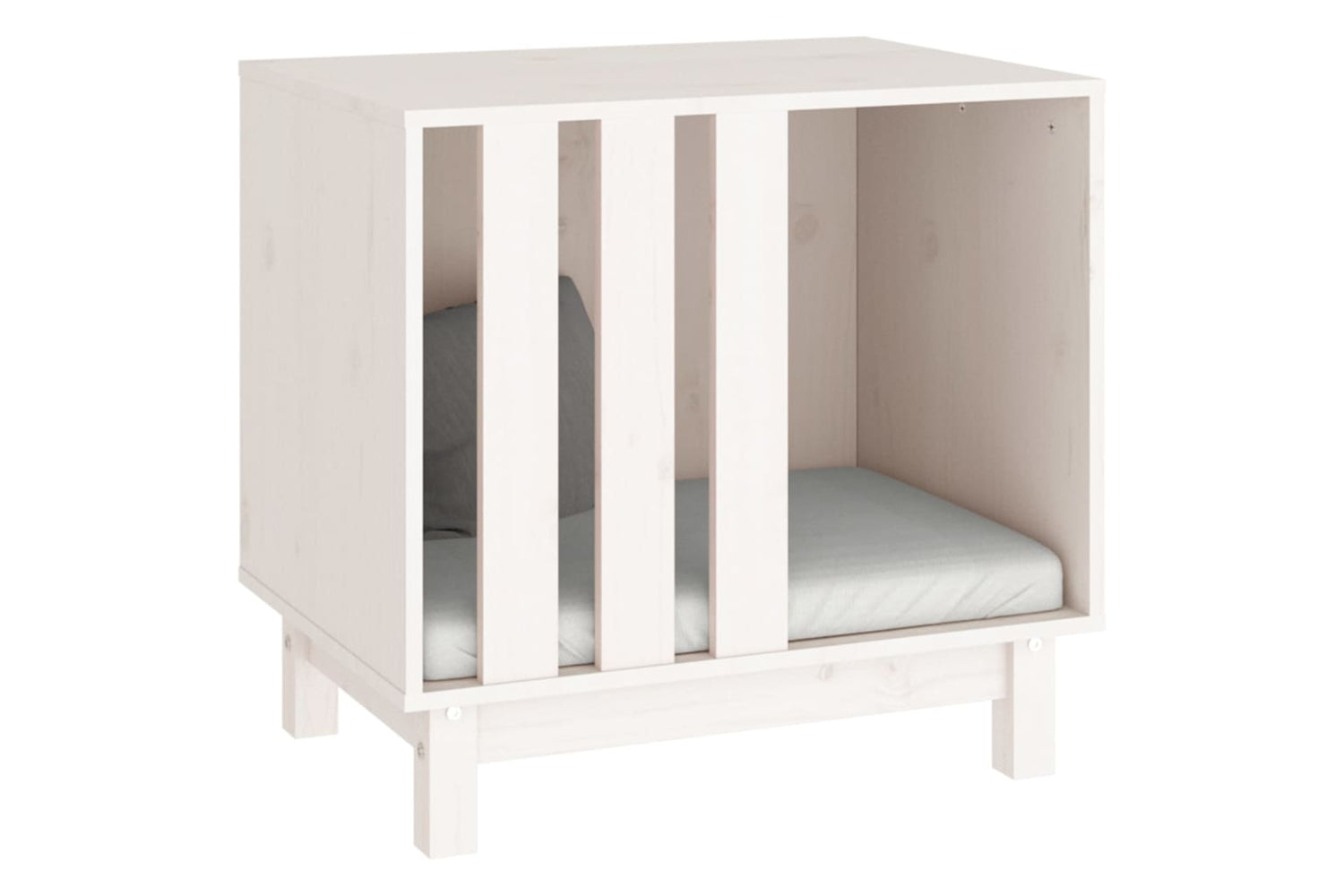 vidaXL 822477 Dog House White 60x45x57cm Solid Wood Pine-3