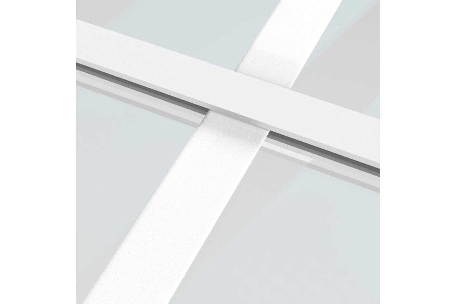 vidaXL 350580 Interior Door 76x201.5cm White Matt Glass And Aluminium-4