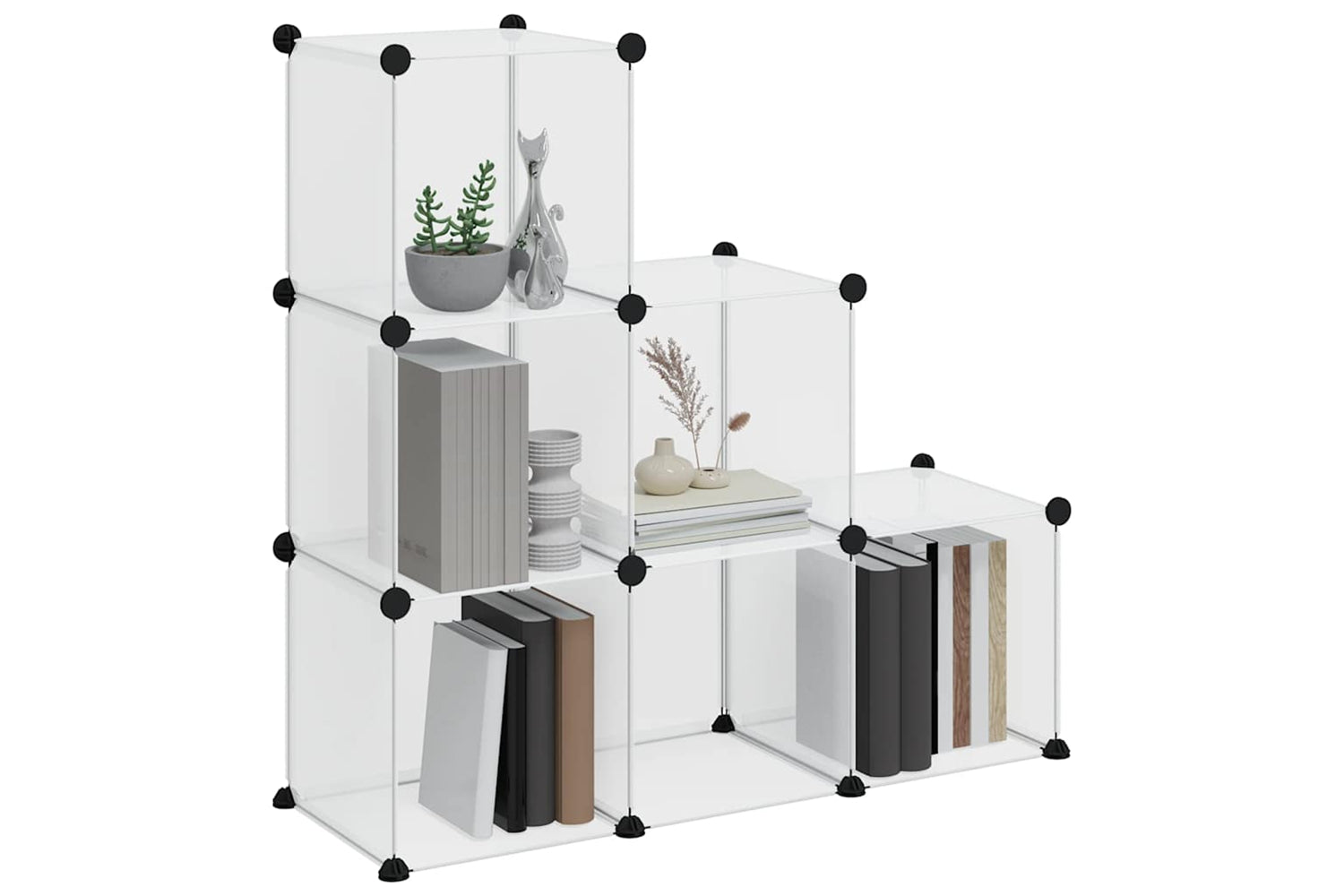 Vidaxl 340552 Storage Cube Organiser With 6 Cubes Transparent Pp-3