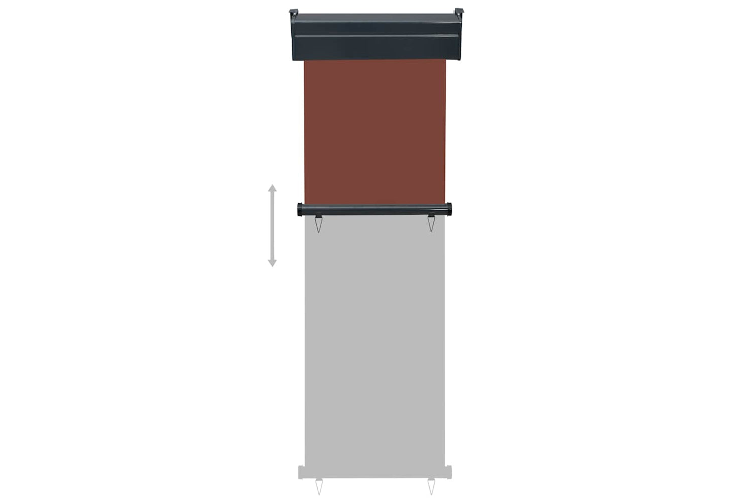 vidaXL Balcony Side Awning 65x250cm Brown-5