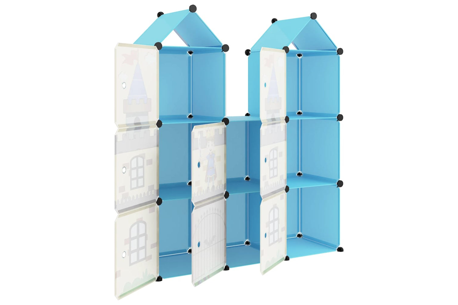 Vidaxl 340583 Cube Storage Cabinet For Kids With 8 Cubes Blue Pp-5