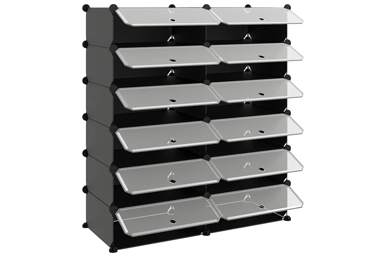 vidaXL 340563 Shoe Rack Black 94.5x36.5x106cm Pp-5