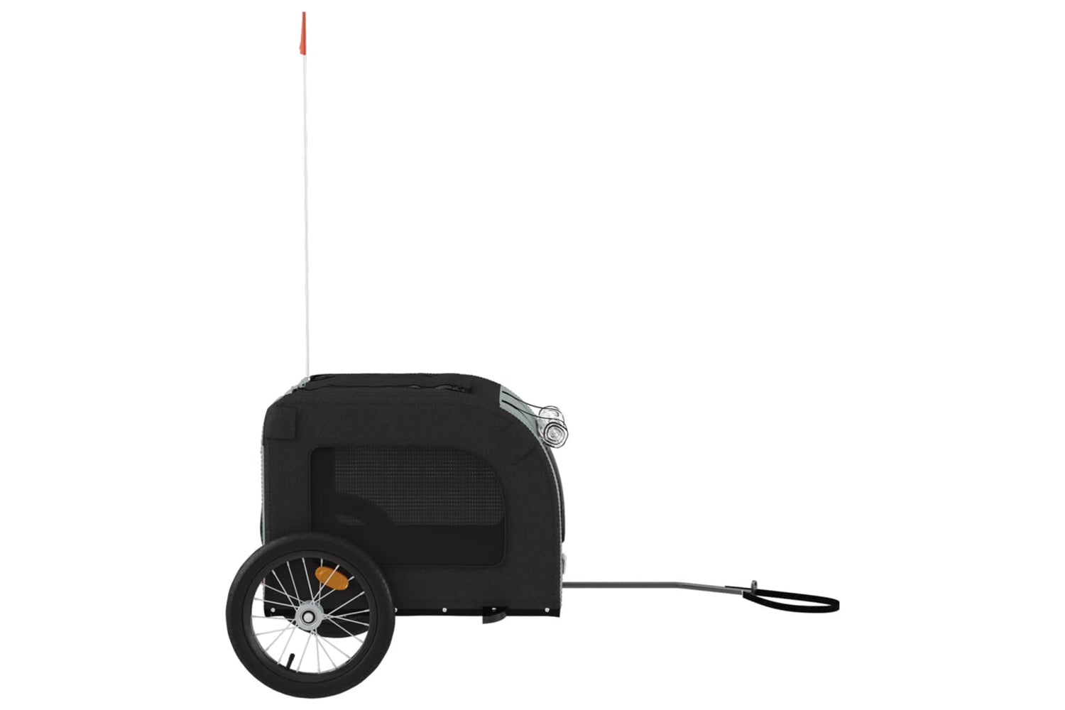 Vidaxl 93832 Pet Bike Trailer Black And Grey Oxford Fabric And Iron-5