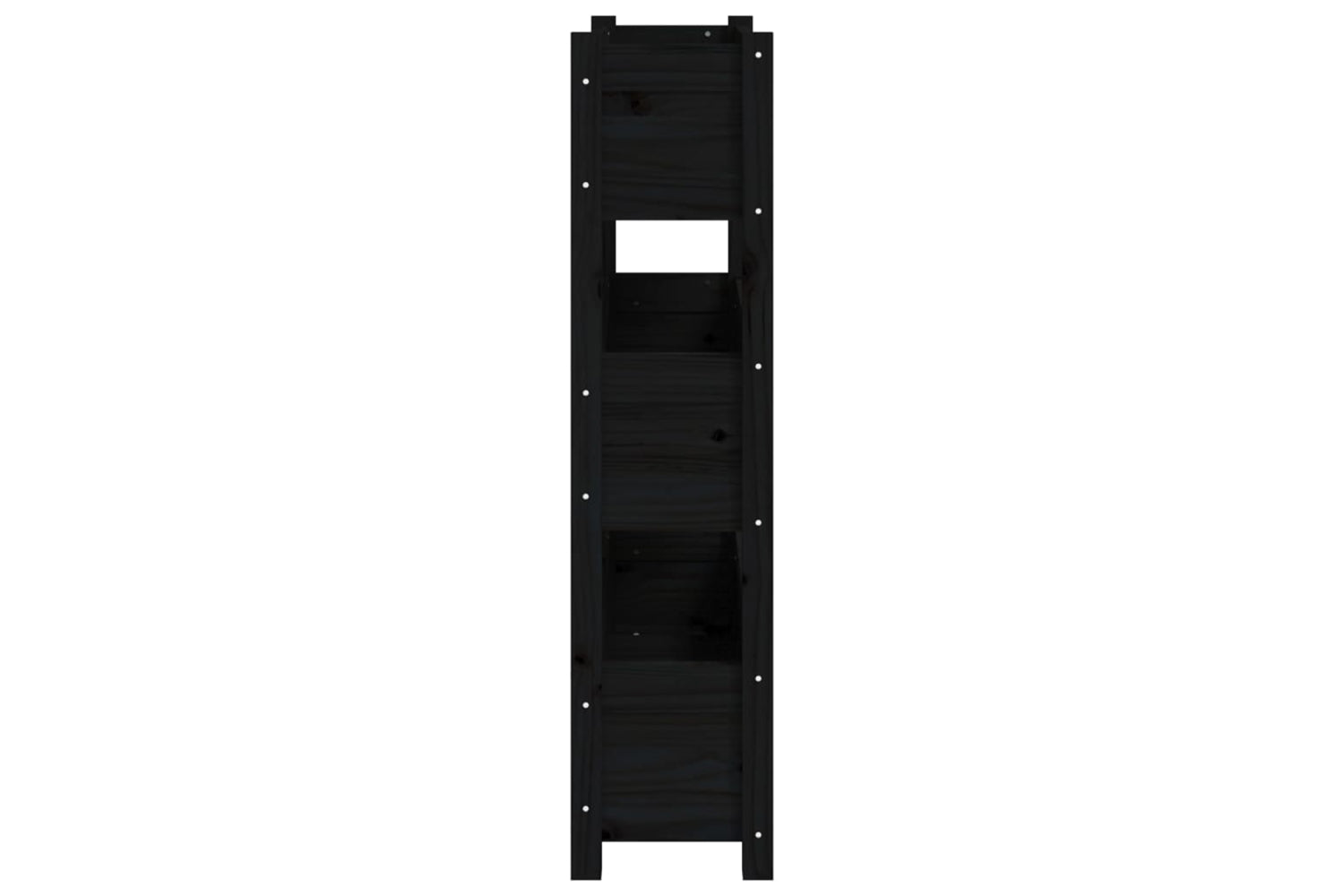 vidaXL 823938 Planter Black 77x25x104.5cm Solid Wood Pine-5