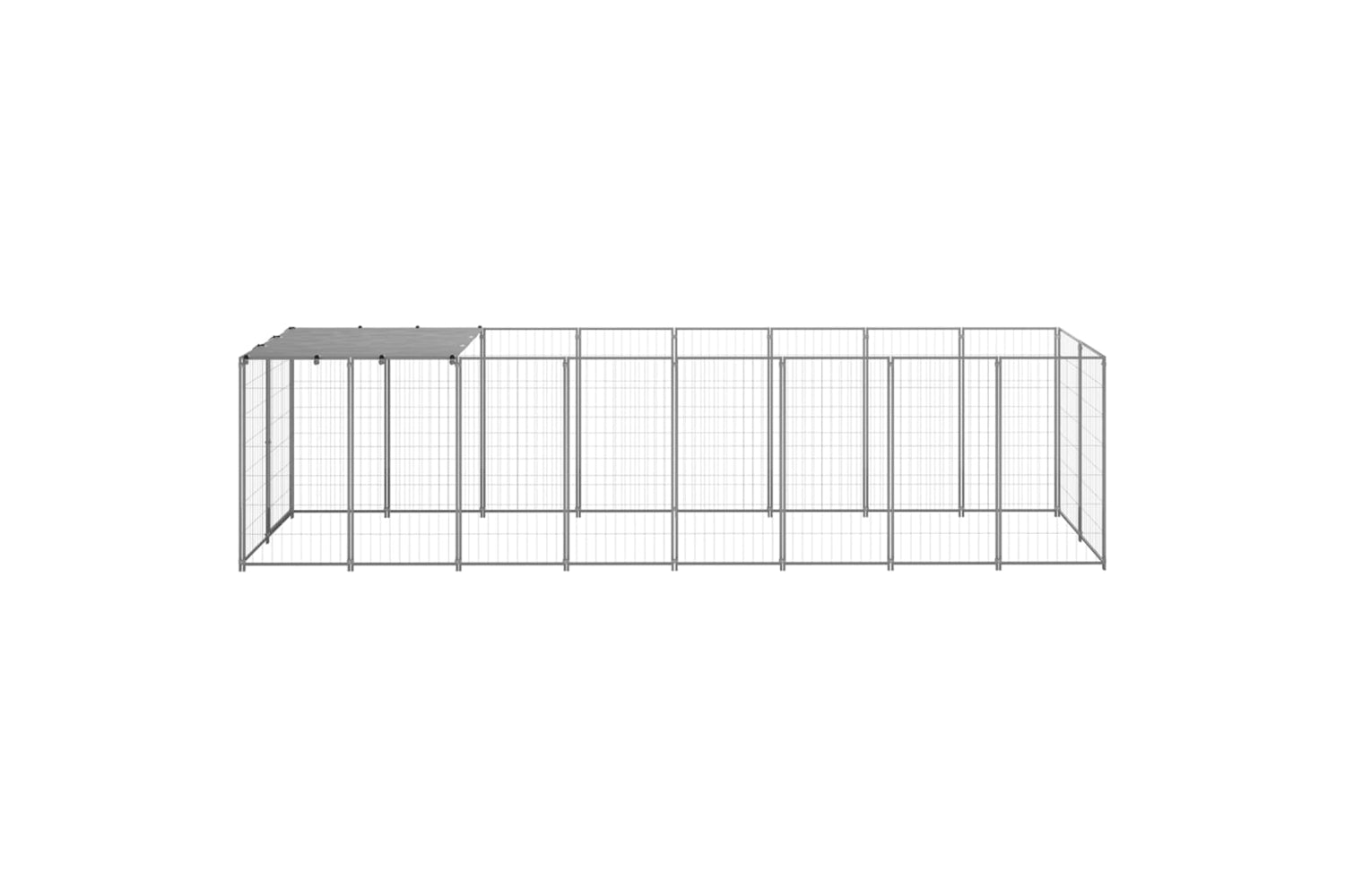 Vidaxl 3082203 Dog Kennel Silver 4.84 M2 Steel-2