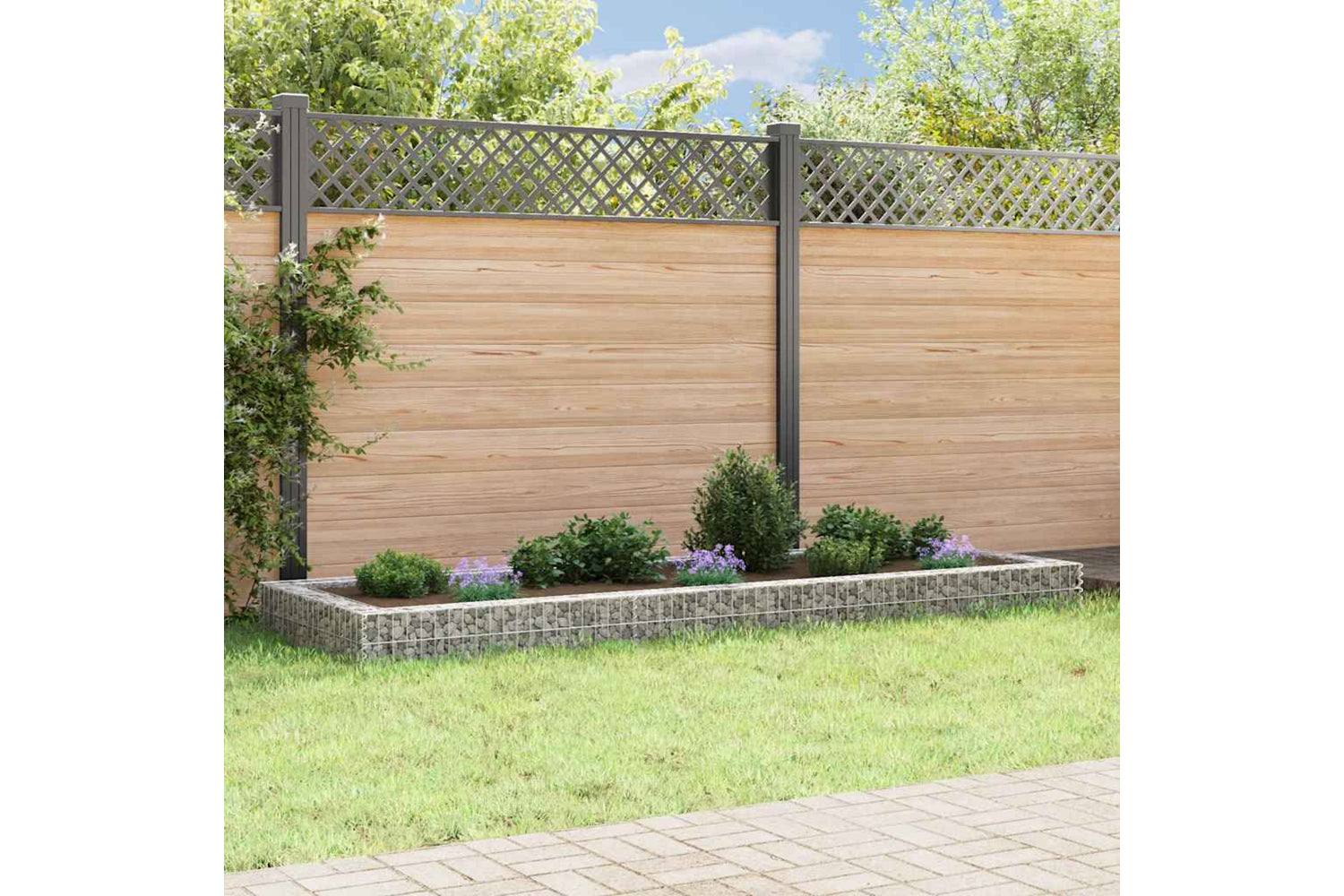 vidaXL 151313 Gabion Raised Bed Galvanised Steel 300x100x20cm-2