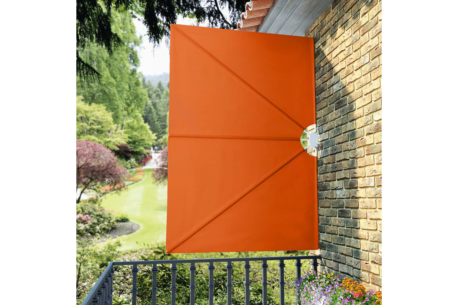 vidaXL 44571 Collapsible Terrace Side Awning Terracotta 240x160cm-3