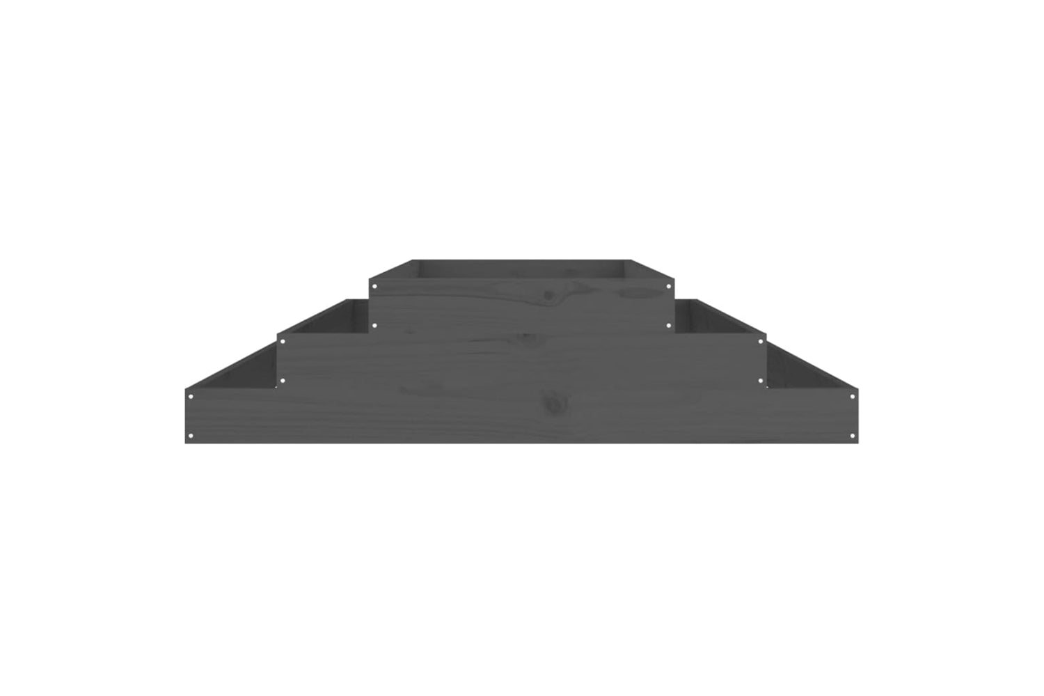 vidaXL 823901 Planter Grey 110x110x27cm Solid Wood Pine-3
