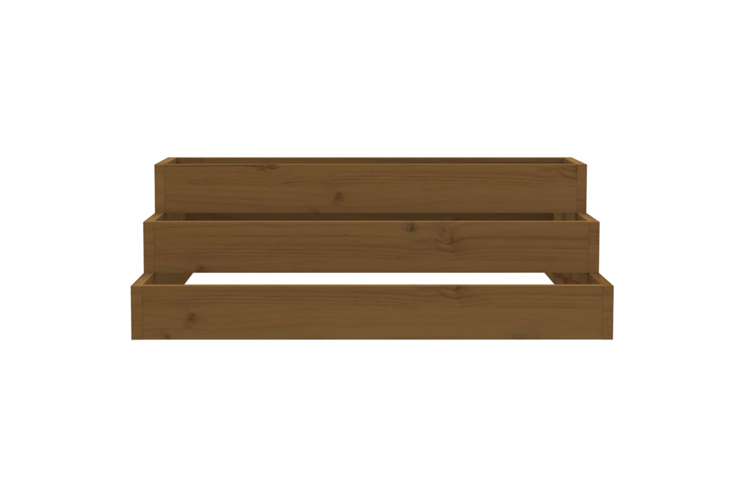 vidaXL 823895 Planter Honey Brown 80x80x27cm Solid Wood Pine-3