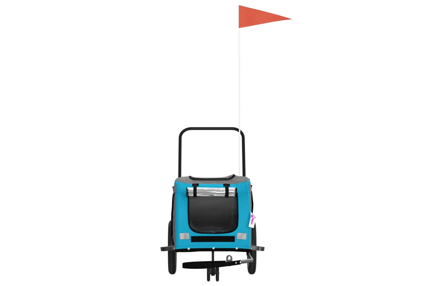 Vidaxl 93890 Pet Bike Trailer Blue And Black Oxford Fabric And Iron-3