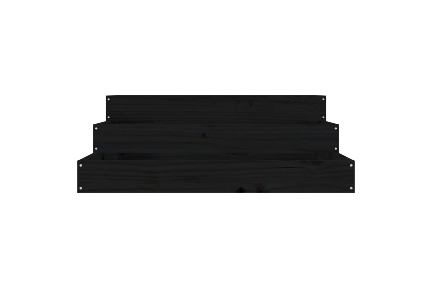 vidaXL 823910 Planter Black 78x78x27cm Solid Wood Pine-3