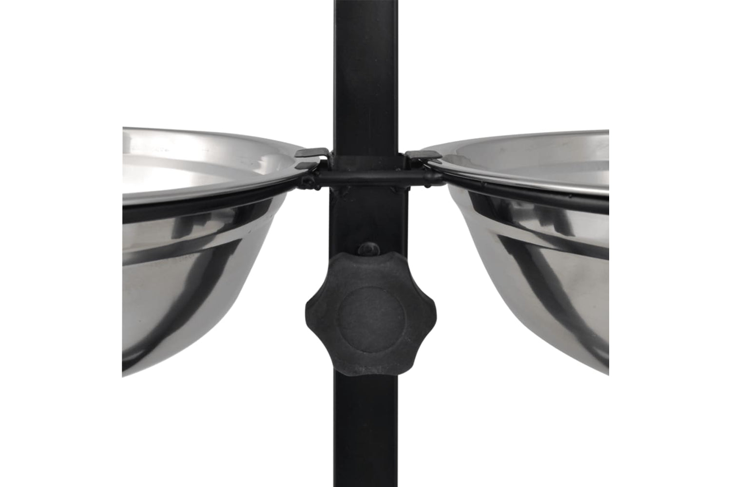 Vidaxl 170093 Adjustable Double Diner Pet Dog Feeding Stand & 2 X 4.1l Stainless Steel Bowls-4