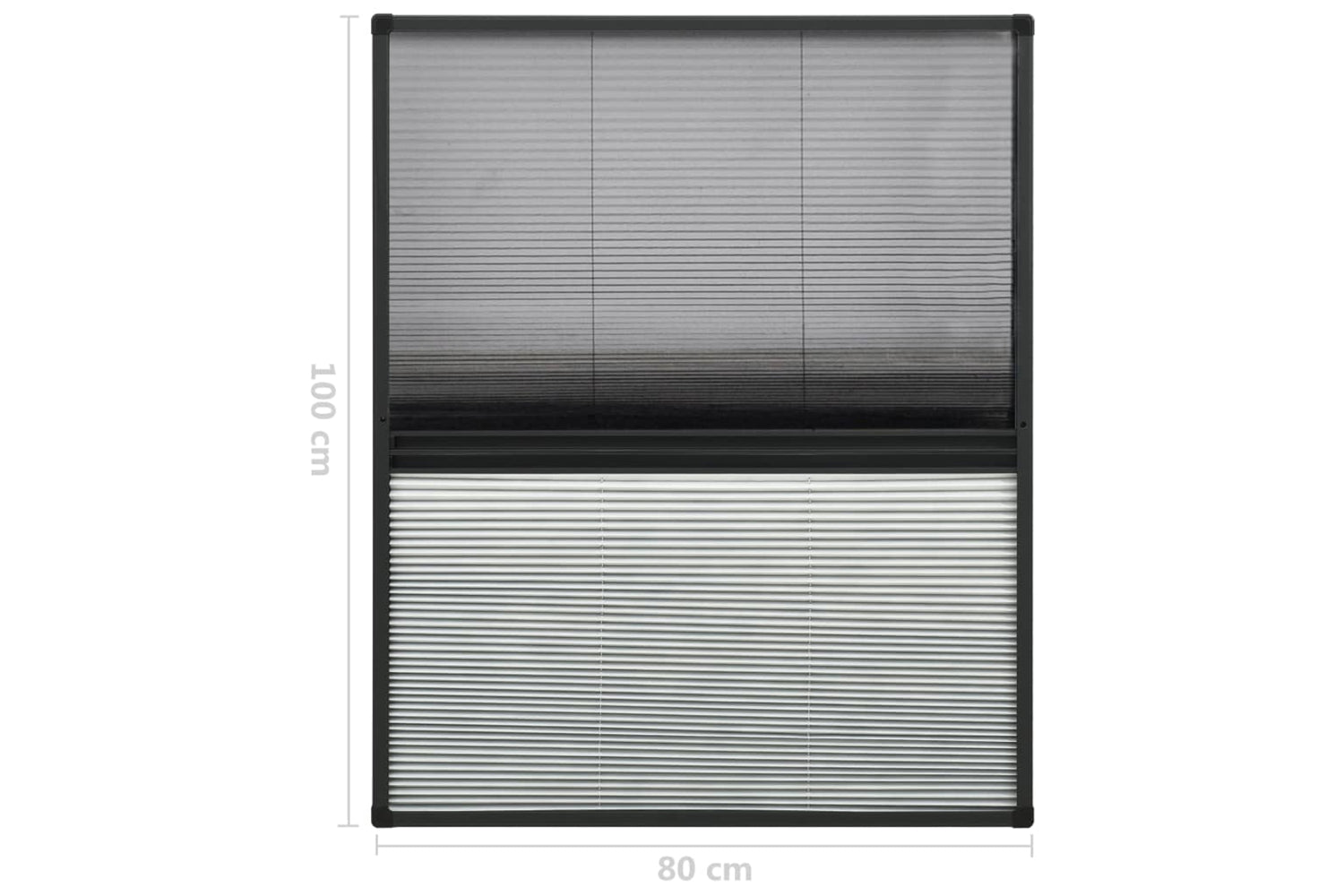 Vidaxl 148683 Plisse Insect Screen For Windows Aluminium 80x100cm With Shade-6