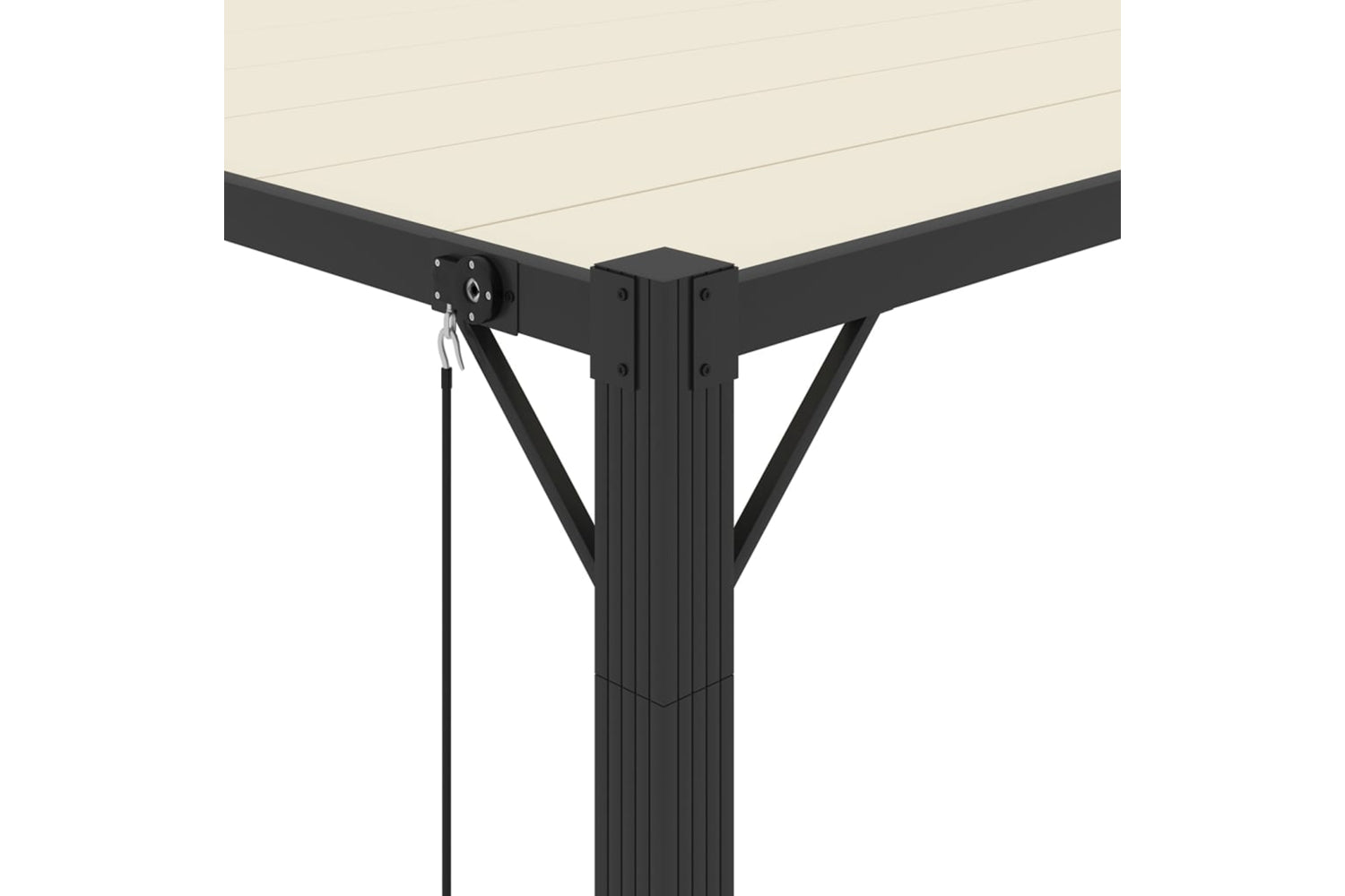Vidaxl Gazebo With Louvered Roof 3x3 M Cream Fabric And Aluminium-6