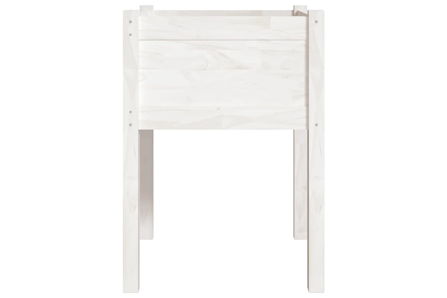 vidaXL 810802 Garden Planters 2 Pcs White 50x50x70cm Solid Pinewood-4